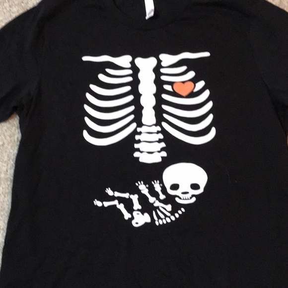 NWT Bella Canvas Halloween Skeleton “Baby on Board” t shirt - unisex - Large - Picture 2 of 5